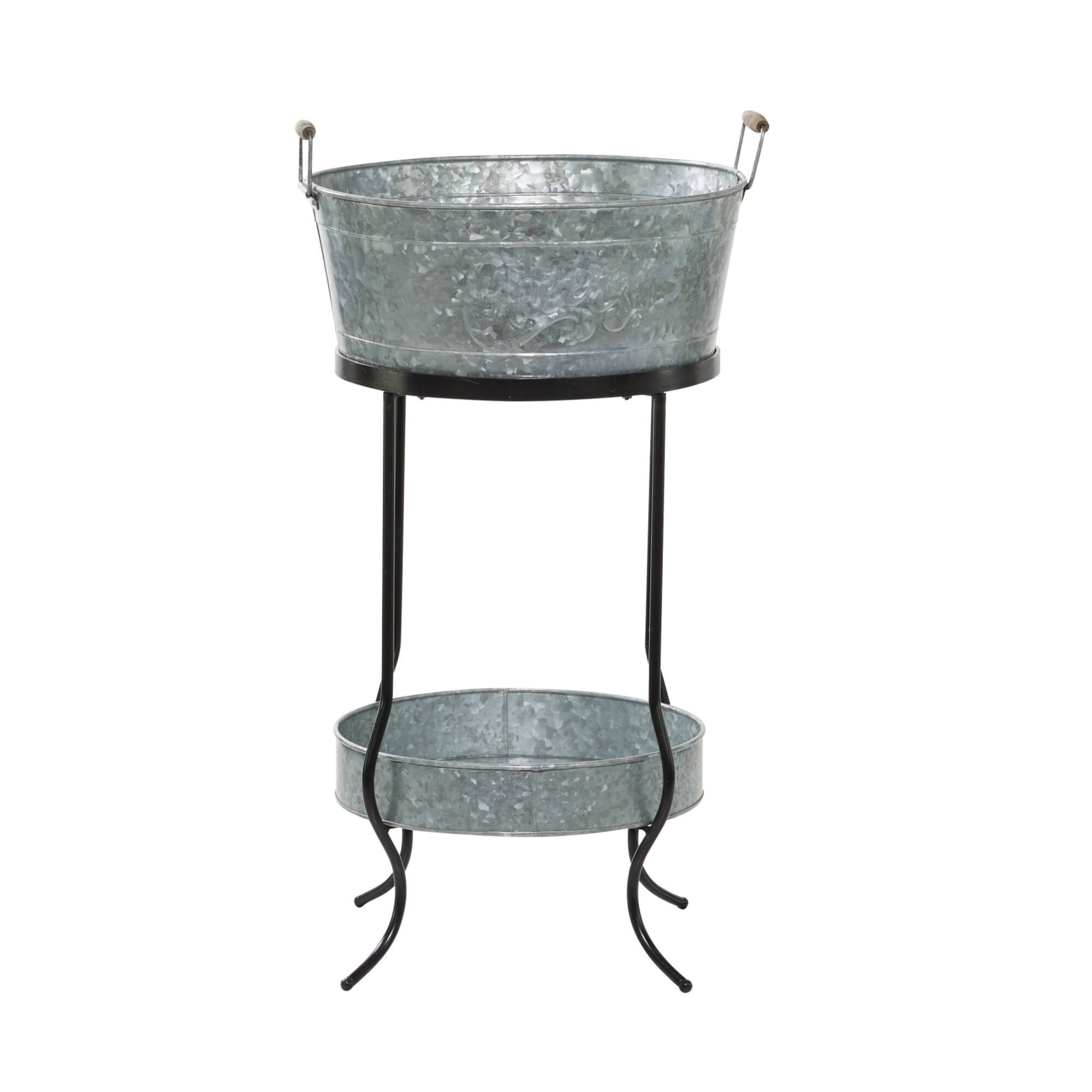 34" Metal Contemporary Wine Bucket